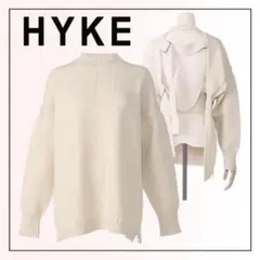 HYKE ハイク コットン&ナイロン　ガンジーセーターのサムネイル
