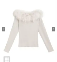 GRL ファーオフショルダーニットトップス an1271