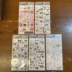 カミオジャパン正規品　大人の図鑑シール ５枚セット　サンリオ
