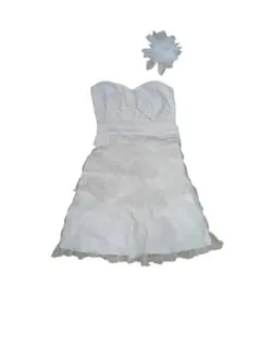 ウエディングドレス　ミニ　ワンピース　コスプレ　Fサイズ　（17）