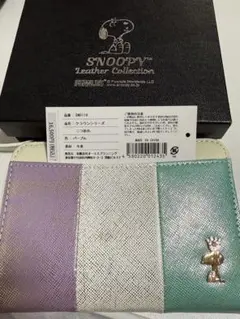 スヌーピー SNOOPY レザー 二つ折り 財布 牛革 未使用