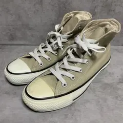 【コンバース】（23.5）ハイカットスニーカー オールスター ベージュキャンバス