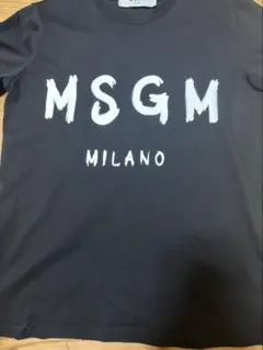 MSGM ブラック Tシャツ カラフルリボン付き - メルカリ