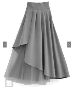 grl グレイル チュールドッキングフレアスカート pm379 L