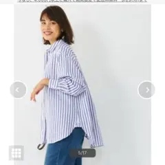 coca ビッグシルエット ストライプ柄シャツ