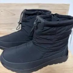 EDWIN サイドファスナー スノーブーツ ブラック ＬＬ しまむら