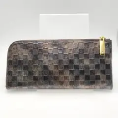 ほぼ未使用　リベルテ　長財布　財布　ウォレット　L字ファスナー　ブロンズ