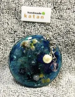 ブローチ　ストール留め　ドライフラワー入りレジン　　ハンドメイド　No.62