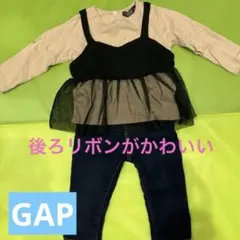 長袖シャツ　デニム　GAP  リボン　かわいい　ガールズ　セット