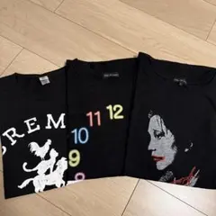 3枚セット 黒 Tシャツ デザイン異なる