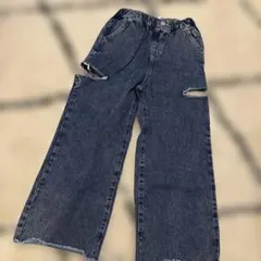 devirock ダメージ加工 ワイドパンツ 130cm