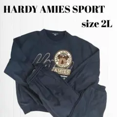 〇〇　HARDY AMIES SPORT　スウェット 上下セット　2L　ネイビー