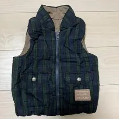 中綿ベスト 95cm チェック柄