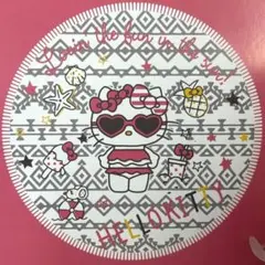 綿100％ ラウンドラグ ハロー・キティー サングラス 円形ラグ 新品
