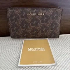 新品　マイケルコース　二つ折り財布　MKロゴ ブラウン