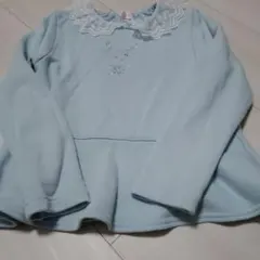 メゾピアノ　雪の結晶ネックレス刺繍　トレーナー　120サイズ