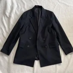 【GU】ダブルブレストテーラードジャケット　黒　ブラック　L　卒業式・入学式