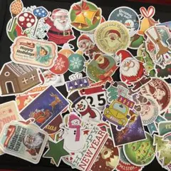 100枚 クリスマスステッカーセット おしゃれクリスマスステッカー