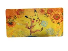 ピカチュウ　油絵　プレイマット ラバーマット　大型マウスパッド　ポケモンカード