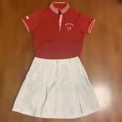 23区ゴルフウェアセット 赤白Mサイズ