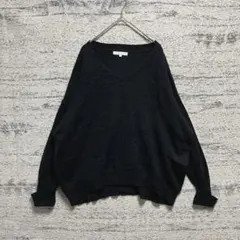 アメリカンホリック　Vネックニット　プルオーバー　ロールアップ　ゆったり　重ね着