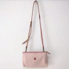 CLEDRAN ショルダーバッグ 斜めがけバッグ 牛革 ピンク