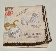 PAUL & JOE 猫と花のハンカチ