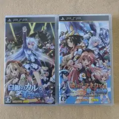 PSP　2本セット　白銀のカルと蒼空の女王+暁のアマネカと蒼い巨神