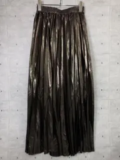 未使用 JEANASIS ロングスカート メタリックグリッタープリーツスカート
