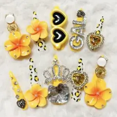 キッズネイルチップ　スーパーロング　KOGYARU コギャルネイル　イエロー