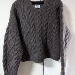 BLACK BY MOUSSY ケーブルニット