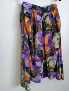 コルディア　スカート　フラワープリント　 フレアスカート