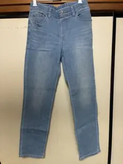 ウエストゴム デニムパンツ ライトブルー M