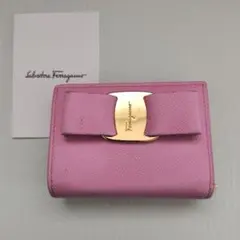 値下げ中☆Salvatore Ferragamo 二つ折り財布 ピンクのサムネイル