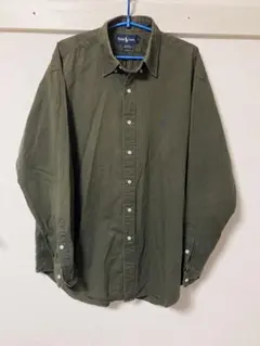 ラルフローレン BLAIRE BDシャツ カーキ オーバーサイズ　青ポニー