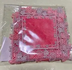 【最安】ミッフィー 近沢レース店 GY＆PKバイカラーハンカチ コーラルピンク