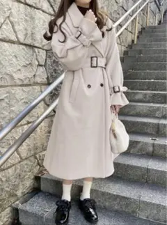 【新品・タグ付き‼️】GRL ロングコート フェイクウールボリュームスリーブコート