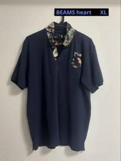 BEAMS heart ビームスハート　ポロシャツ　ネイビー　XL