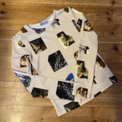 ZARA アートプリント 長袖Tシャツ S レディース トップス タイト