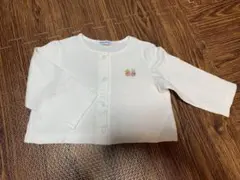 中古　familiar ホワイト カーディガン 80サイズ