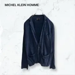 t097 ミッシェルクランオム ニットジャケット ブルー 46 春秋 メンズのサムネイル