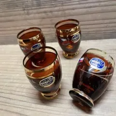 ボヘミアングラス【m1595 リキュールグラス　ワイングラス　チェコ　ミニ】