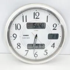 CASIO カシオ 電波時計 温度 湿度 日付 前日差 壁掛け時計