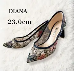 ダイアナ 23.0cm パンプス レース 絵画シリーズ 葛飾北斎