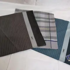 ✿YSLイヴサンローラン大判ハンカチ3枚セット未使用保管品✿