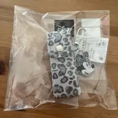 しまむら　ディズニー　ミニー　ヒョウ柄　リップケース　グレー　新品