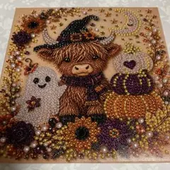 パールアート　ダイヤモンドアート 20×20 完成品 ハロウィン
