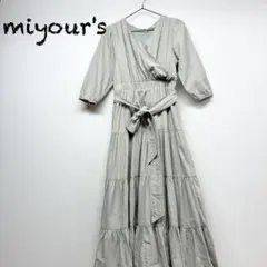 miyour's ミーユアーズ 長袖 ロング ワンピース ティアードのサムネイル