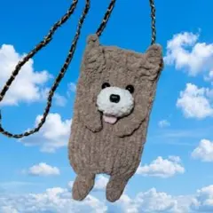 パグデザインポーチ♡ぼくはパグ【P】♡あみぐるみスマホポーチ②