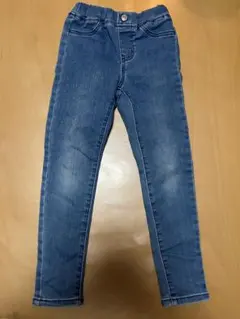 GU デニムブルー スリムフィットパンツ　120